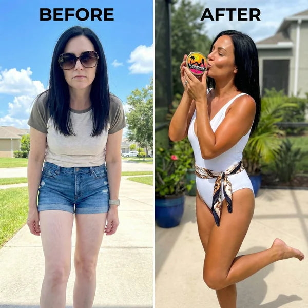 Sun Bronze before and after